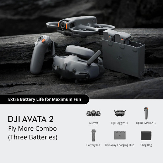DJI - Avata 2 Fly More Combo (3 סוללות)