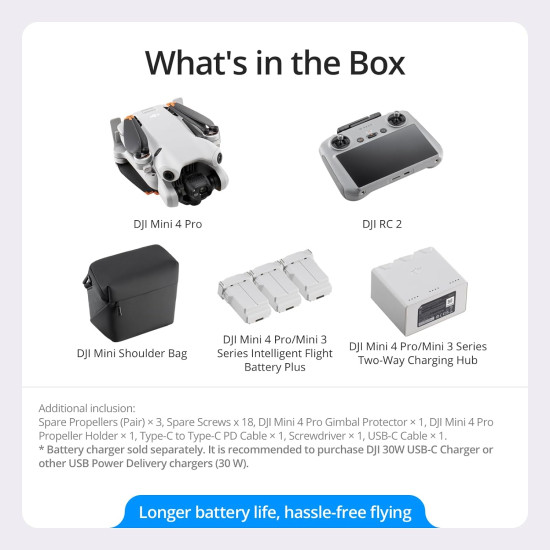 DJI - Mini 4 Pro Fly More Combo Plus