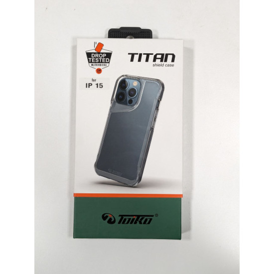 כיסוי לאייפון 15 - Toiko Titan - שקוף
