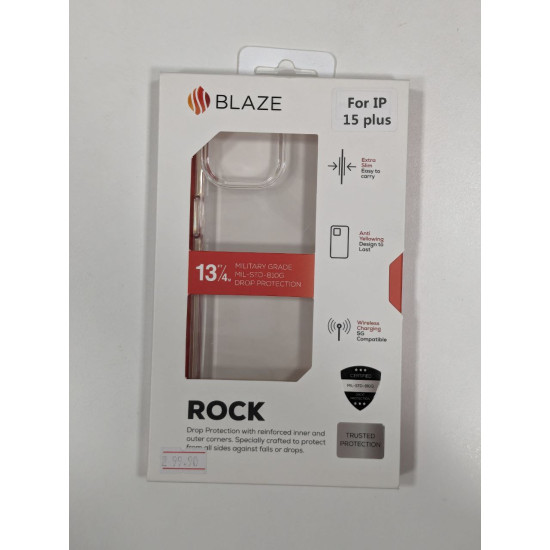 כיסוי לאייפון +15 - Blaze Rock - שקוף