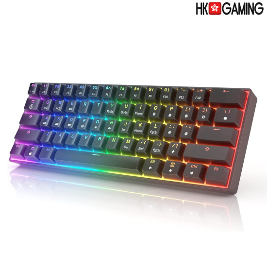HK Gaming - GK61 - RGB Black - מכנית מקלדת גיימינג