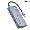 Hoco - HB50 - Type-C Hub - (USB3.0x3,HDTVx1,PDx1)