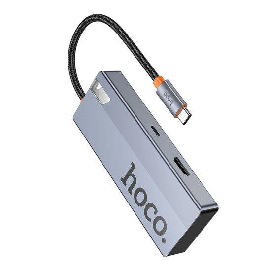 Hoco - HB50 - Type-C Hub - (USB3.0x3,HDTVx1,PDx1)