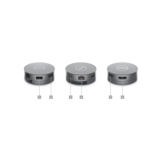 Dell - USB-C Mobile Adapter - 6 in 1