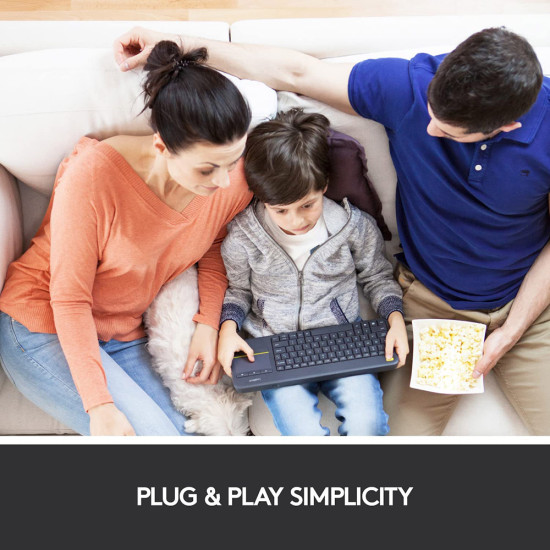 Logitech - K400 Plus - Keyboard with a Touchpad
