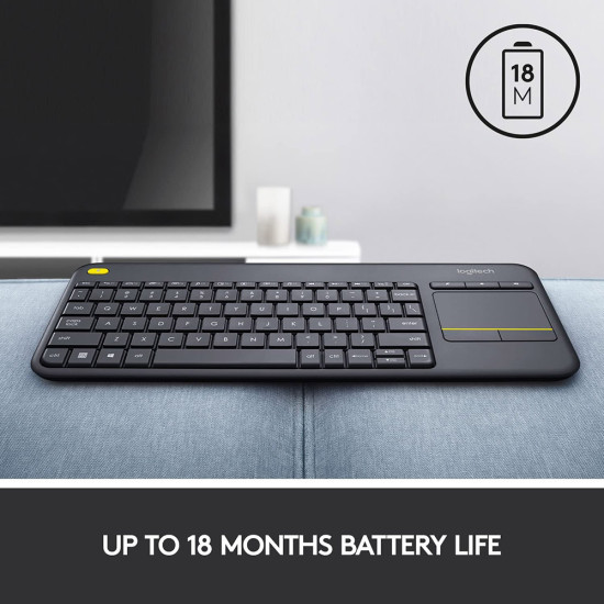 Logitech - K400 Plus - Keyboard with a Touchpad