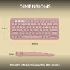 Logitech - Pebble Keys 2 - K380S - Rose