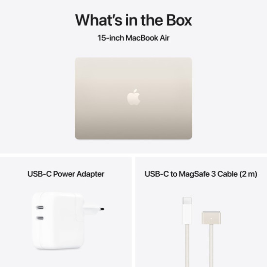 Apple - MacBook Air 15 - 15.3"/M4 - 16GB/256GB/macOS - Starlight