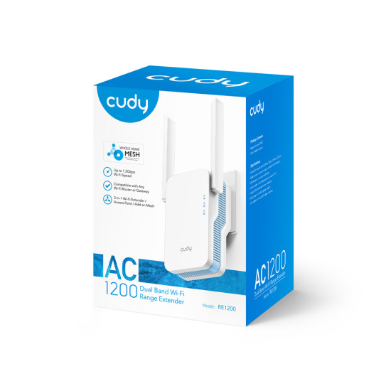 Cudy - RE1200 - AC1200 - Wi-Fi Range Extender